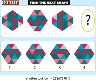 Find the next shape, Visual intelligence questions. IQ Test Intelligence question