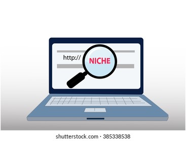 find niche concept vector