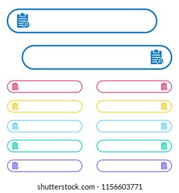 Find note icons in rounded color menu buttons. Left and right side icon variations.