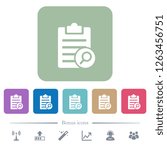 Find note white flat icons on color rounded square backgrounds. 6 bonus icons included