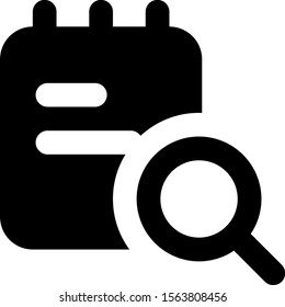 Find Notes and text search with magnify glass