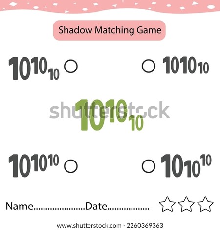 Find number 10 Correct Shadow Find And Match The Correct Shadow Of Friut. Kids Educational Game. Printable Worksheet Illustration. Learning Game