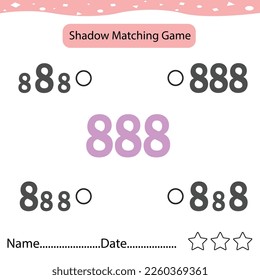 Find number 8 Correct Shadow Find And Match The Correct Shadow Of Friut. Kids Educational Game. Printable Worksheet Illustration. Learning Game
