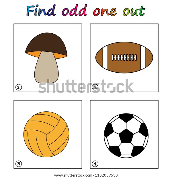 Find Odd One Out Game Kids Stock Vector Royalty Free