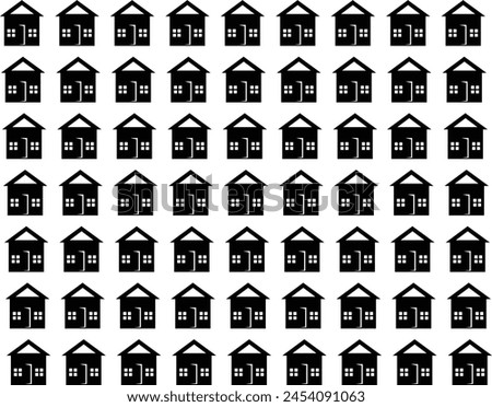 find the odd one out house. Brain teaser activity game for kids. Vector illustration isolated on white background.