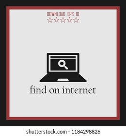 find on internet vector icon