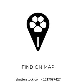Find On Map icon. Find On Map symbol design from Maps and locations collection. Simple element vector illustration on white background.
