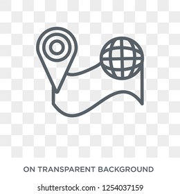 Find On Map icon. Trendy flat vector Find On Map icon on transparent background from Maps and Locations collection. High quality filled Find On Map symbol use for web and mobile