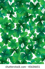 Find one happy clover, vector illustration
