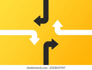 Find out the direction. Flat, color, banner find out the way, find out the route. Vector illustration.