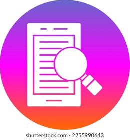 Find Out Glyph Gradient Circle Vector Icon Design