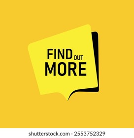 find out more sign on white background