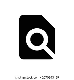 buscar en la página Icono. Diseño de estilo plano aislado en un fondo blanco. Ilustración del vector