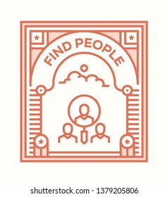 FIND PEOPLE ICON CONCEPT
