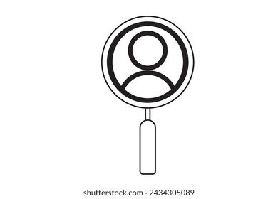  find people icon. One of set web  Magnifier Glass Icons