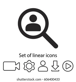 find people icon. One of set web icons