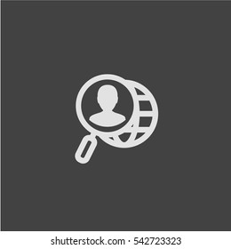 Find people icon vector