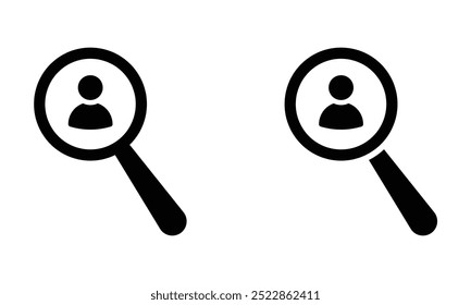 Find people vector icons set
