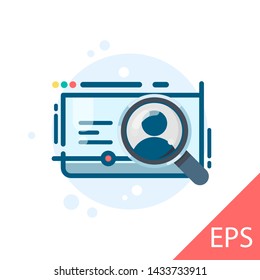 Find People. Vector modern line design illustration icon