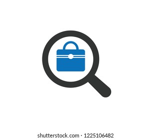 Find perfect job icon ( blue and black version )