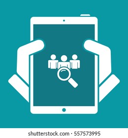 Find person flat icon
