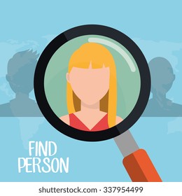 Find person to get a job design, vector illustration eps10