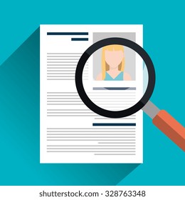 Find person and job interview graphic design, vector illustration