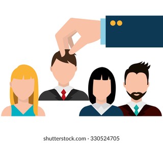 Find person for job opportunity, vector illustration design