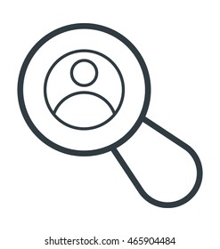 Find Person Vector Icon