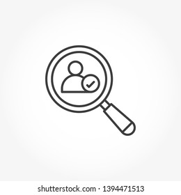 Find Person Vector Out Line Icon