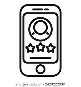 Find phone candidate icon outline vector. Personnel people search. Time cv growth