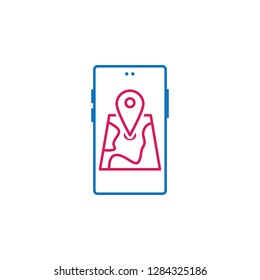 find, phone, map, navigation icon. Element of mobile and smartphone icon for mobile concept and web apps. Detailed find, phone, map, navigation icon can be used for web and mobile