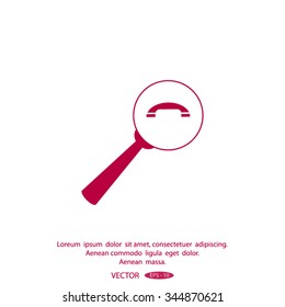 find the phone number of vector icon