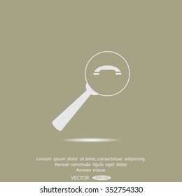 find the phone number of vector icon