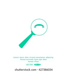 find the phone number of vector icon
