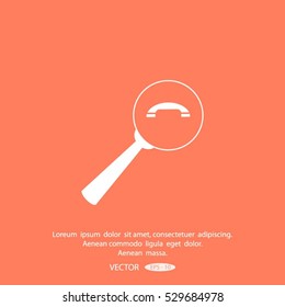 find the phone number of vector icon