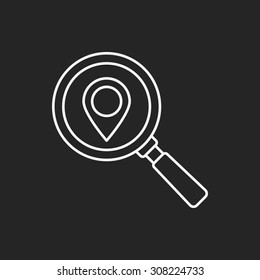 find place line icon