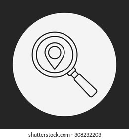 find place line icon