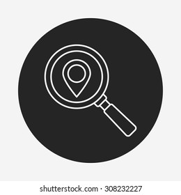 find place line icon
