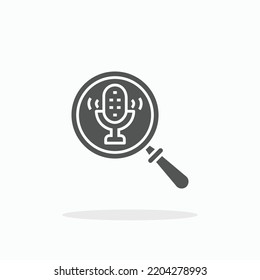 Find Podcast glyph icon. Can be used for digital product, presentation, print design and more.