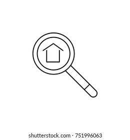 Find a Real Estate icon. Real estate element. Premium quality graphic design. Signs, outline symbols collection, simple thin line icon for websites, web design, mobile app on white background