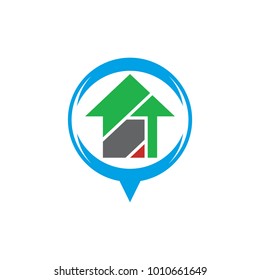 Find Real Estate Location Logo House Search Home