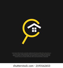 Find Real estate, Find Property, House Search simple concept logo vector