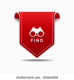 Find Red Vector Icon Design