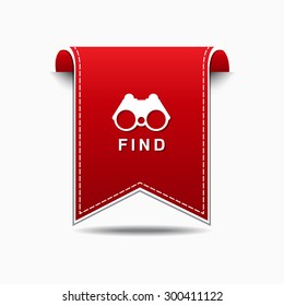 Find Red Vector Icon Design
