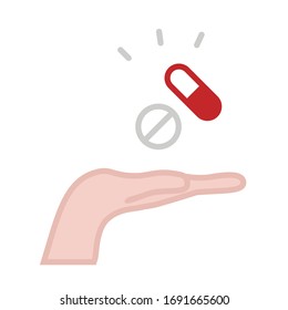 Buscar remedio para el icono de color coronavirus vectorial
