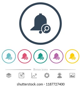 Find reminder flat color icons in round outlines. 6 bonus icons included.