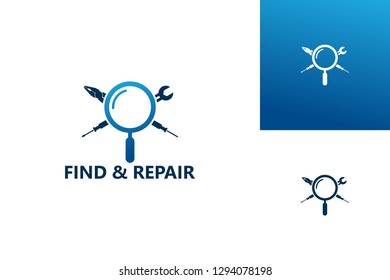 Find And Repair Logo Template Design Vector, Emblem, Design Concept, Creative Symbol, Icon