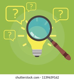 Find right idea cartoon management recruitment training riddle. Select employer interview promotion ideal. Professional hiring agency staff. Business brain answer vector symbol. Job direction icon.