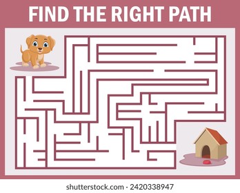 Find the right path from dog to dog house